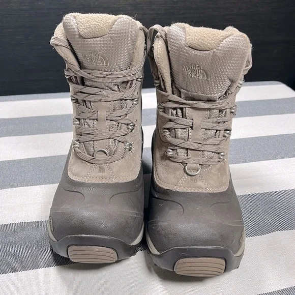 The North Face Women’s Beige Brown Waterproof Primaloft Winter Boots 6.5 - Picture 3 of 13